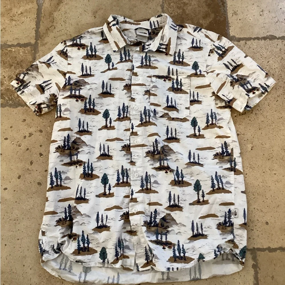 The North Face Baytrail Camping Outdoors Button Down Short Sleeve size L @8